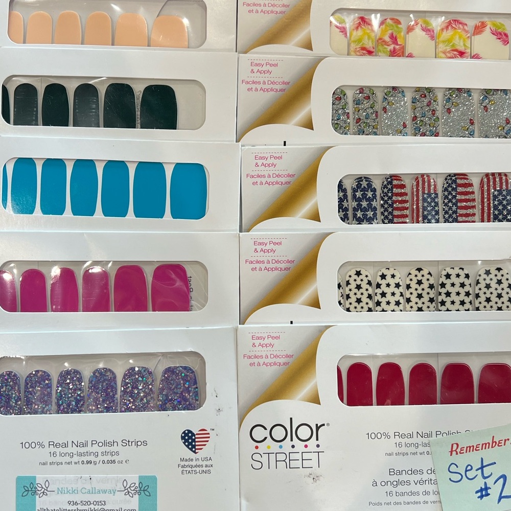 Color Street Nail Polish Strips- 10 sets